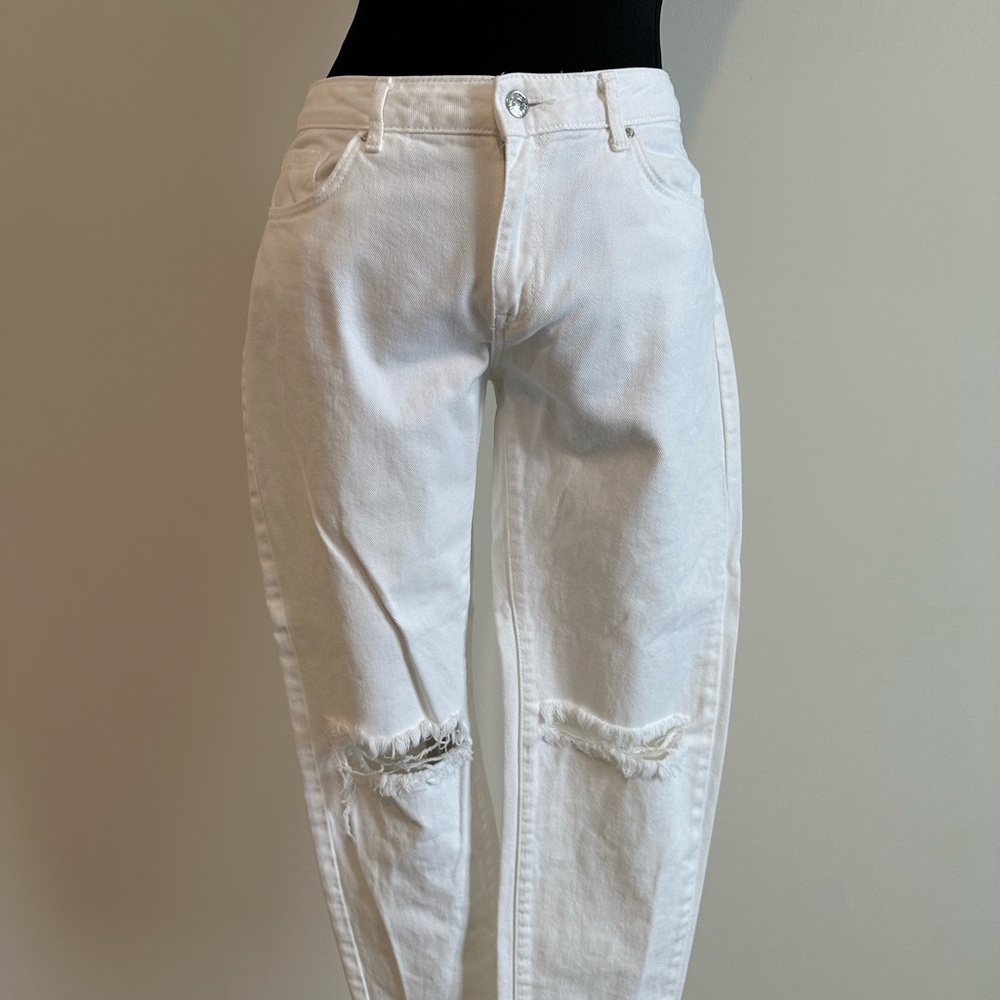 White Distressed Women Jeans